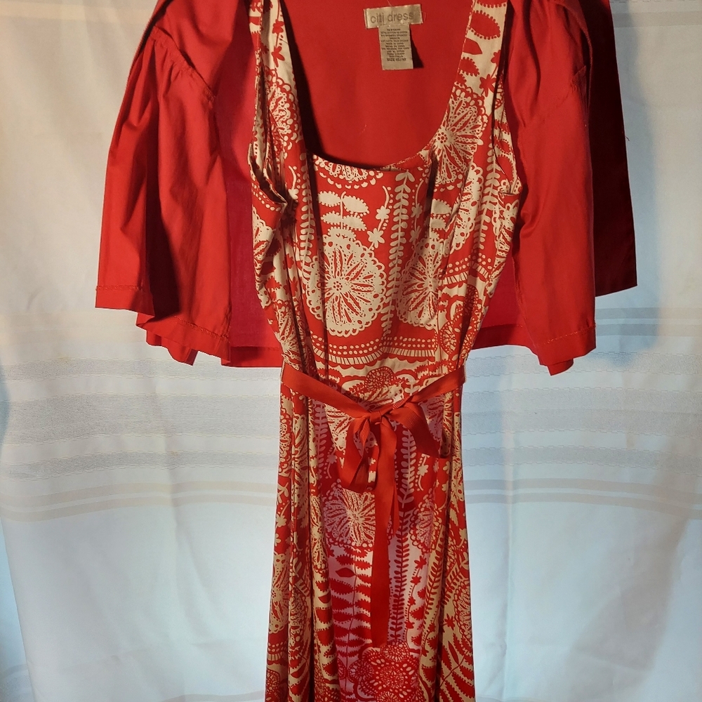 Red and white with short red jacket